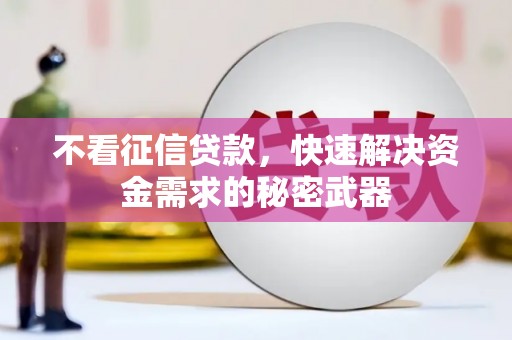 敖汉旗不看征信贷款，快速解决资金需求的秘密武器