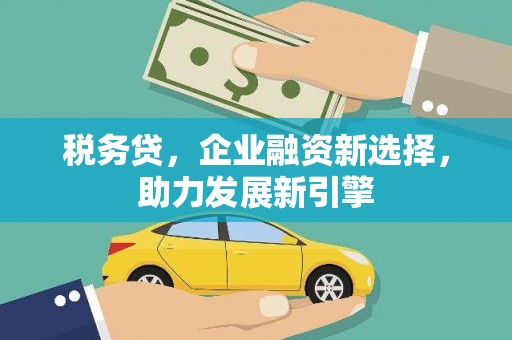 敖汉旗税务贷，企业融资新选择，助力发展新引擎