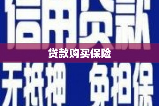 敖汉旗贷款购买保险
